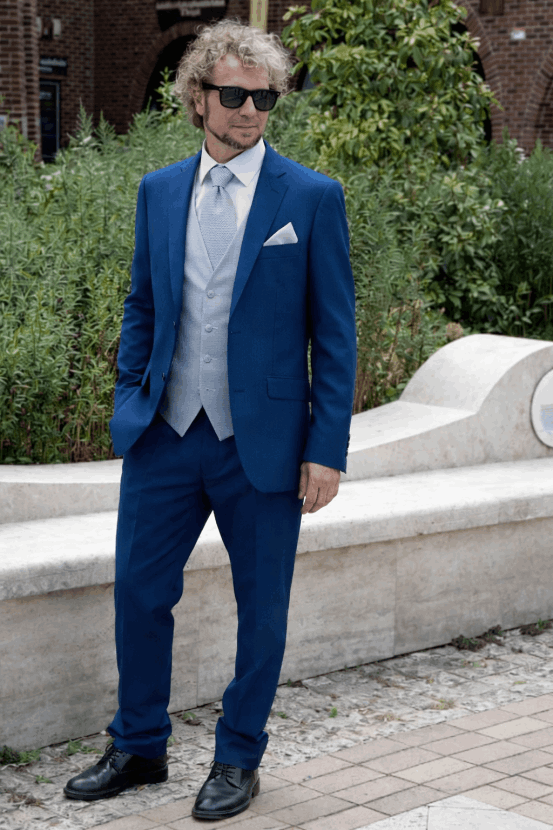 Férfi öltöny mellény szett